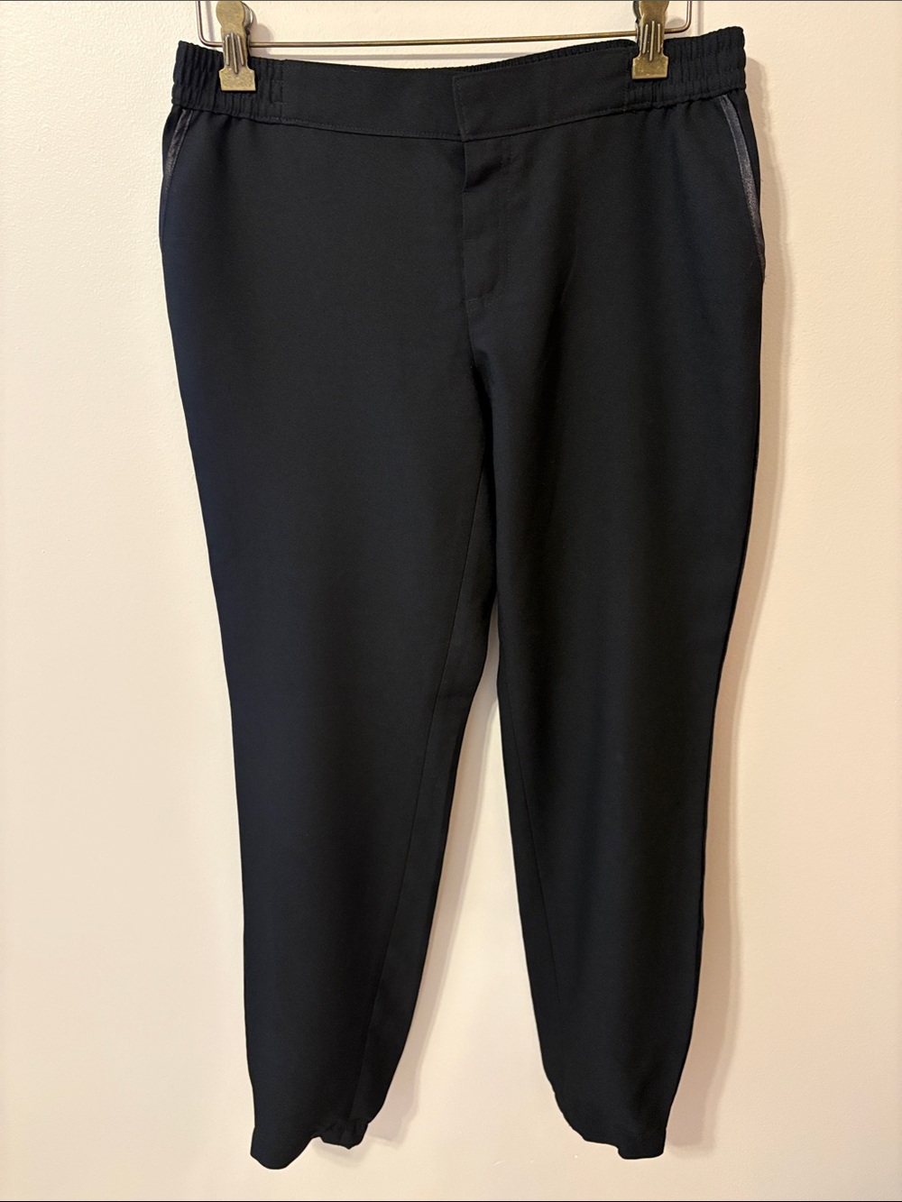 Banana Republic Black Cropped Tailored Jogger Pants